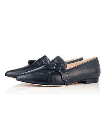 All-New Sandy Extra-Wide Fit Flats  - Black Leather Ready for Shipment