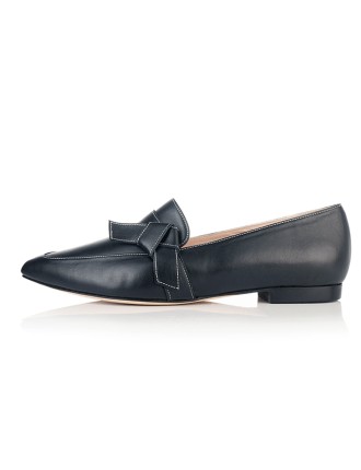 All-New Sandy Extra-Wide Fit Flats  - Black Leather Ready for Shipment