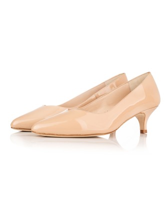 All-New Tilda Extra-Wide Fit Kitten Heels - Nude Patent Just In