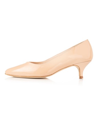 All-New Tilda Extra-Wide Fit Kitten Heels - Nude Patent Just In