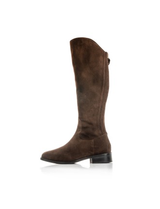 All-New Eddie - Extra-Wide Fit Knee High Boots - Brown Nubuck Suede New Collection