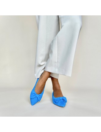 All-New Dionne Extra-Wide Fit Flats - Blue Suede Immediate Availability