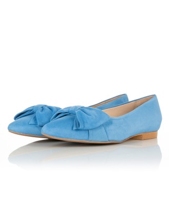 All-New Dionne Extra-Wide Fit Flats - Blue Suede Immediate Availability