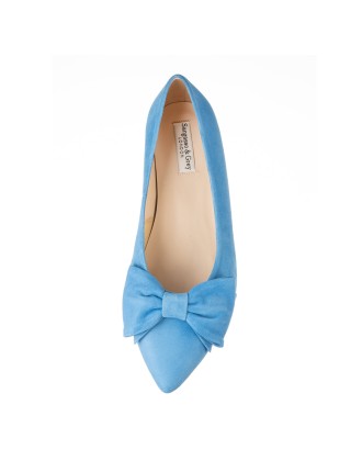 All-New Dionne Extra-Wide Fit Flats - Blue Suede Immediate Availability