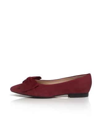 All-New Dionne Extra-Wide Fit Flats - Burgundy Suede Just Launched