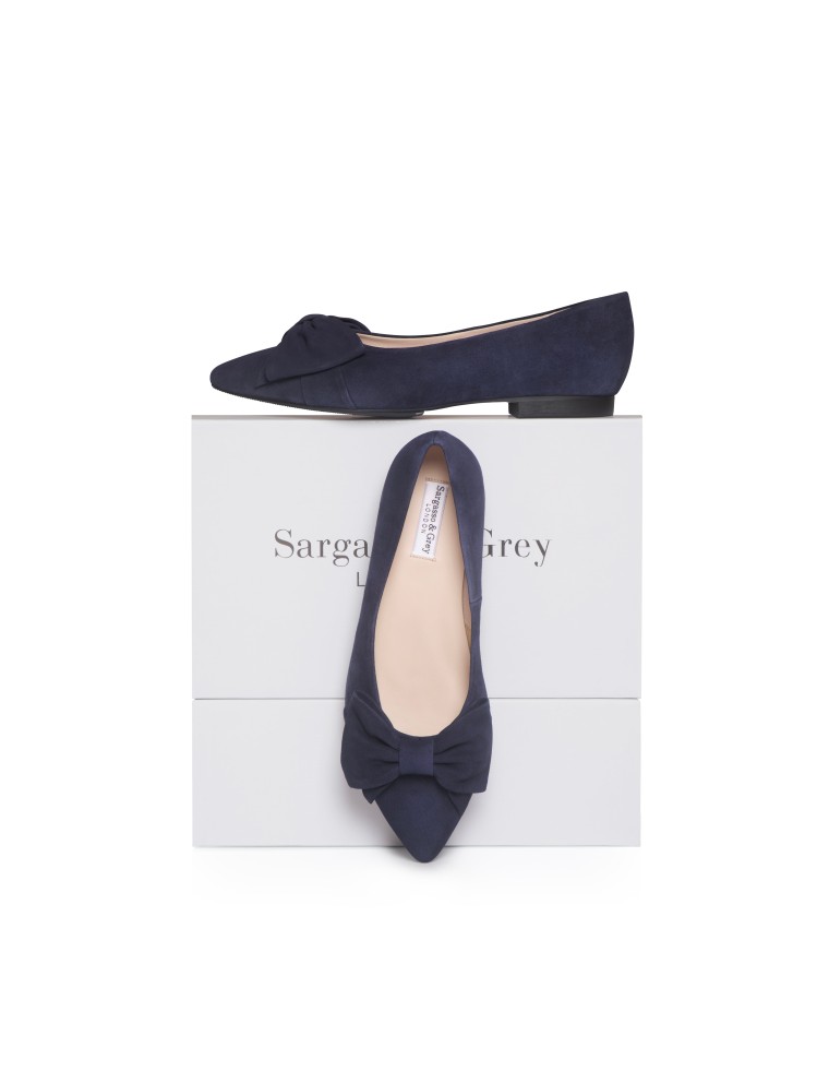 All-New Dionne Extra-Wide Fit Flats - Navy Suede Hot New Item