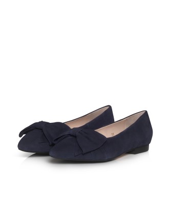 All-New Dionne Extra-Wide Fit Flats - Navy Suede Hot New Item