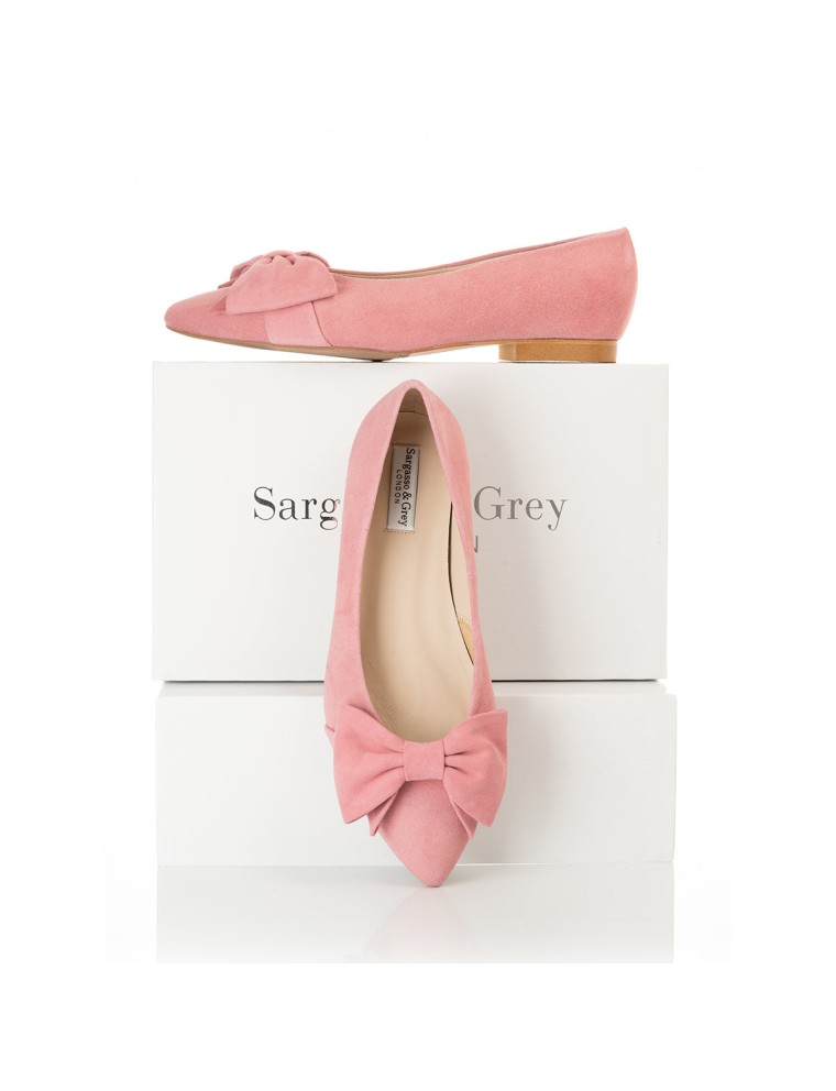 All-New Dionne Extra-Wide Fit Flats - Pink Suede New Collection