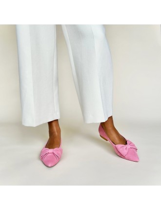 All-New Dionne Extra-Wide Fit Flats - Pink Suede New Collection