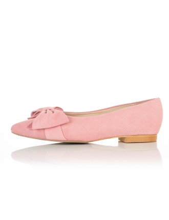 All-New Dionne Extra-Wide Fit Flats - Pink Suede New Collection