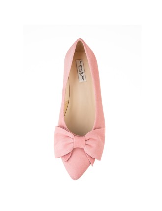 All-New Dionne Extra-Wide Fit Flats - Pink Suede New Collection