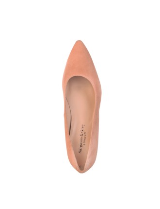 All-New Eve Wide Fit Court Shoe – Dusky Pink Suede Immediate Availability