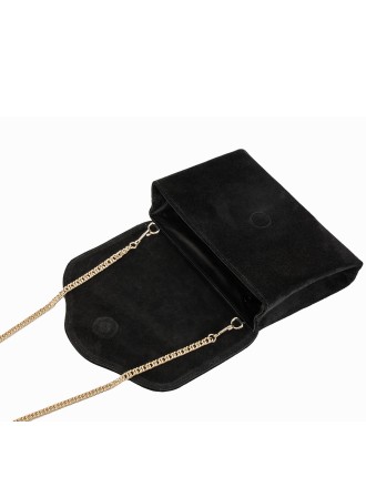 All-New Ellie Clutch - Black Suede In Stock