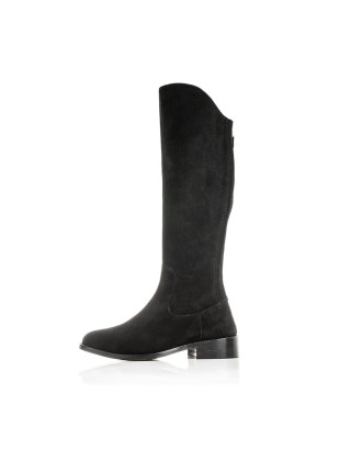 All-New Patsy - Extra Wide Fit Knee High Boots - Black Nubuck Suede - Extra Wide Calf Hot New Item