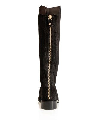 All-New Patsy - Extra Wide Fit Knee High Boots - Black Nubuck Suede - Extra Wide Calf Hot New Item