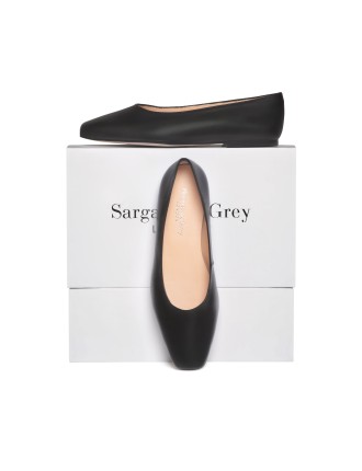 All-New Hepburn Wide Fit Ballet Flats - Black Leather