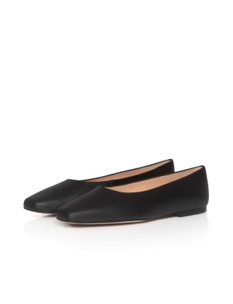 All-New Hepburn Wide Fit Ballet Flats - Black Leather