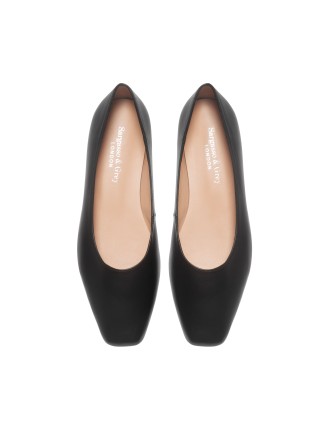 All-New Hepburn Wide Fit Ballet Flats - Black Leather