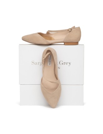 All-New Indy Extra-Wide Fit Flats - Taupe Suede New Stock