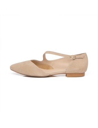 All-New Indy Extra-Wide Fit Flats - Taupe Suede New Stock