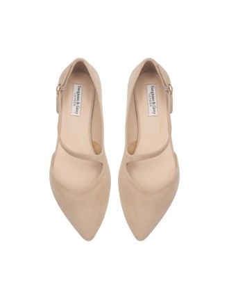 All-New Indy Extra-Wide Fit Flats - Taupe Suede New Stock