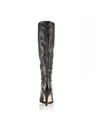 All-New Isla Extra-Wide Fit Knee High Boots - Black Leather/Fabric Mix Just Launched