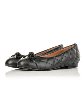 All-New Alice Wide Fit Ballet Flats - Black Quilted Leather New Release