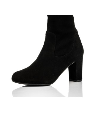 All-New Lydia Extra-Wide Fit Knee High Boots - Black Suede New Stock