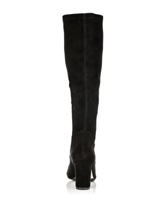 All-New Lydia Extra-Wide Fit Knee High Boots - Black Suede New Stock